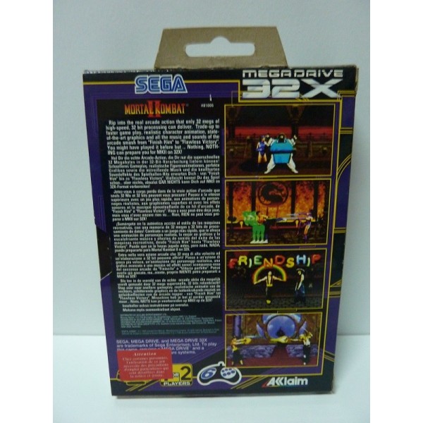Mortal Kombat 2 Sur Megadrive 32X - Version PAL EUR, Bon état, Testé Et Fonctionne !