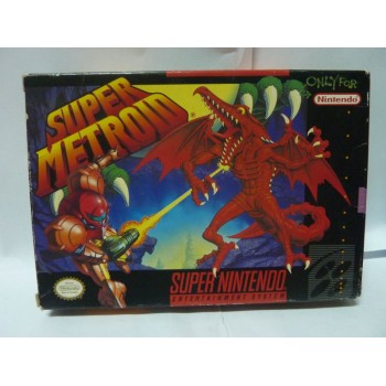 SUPER METROID us BOITE uniquement avec pubs (sans jeu)