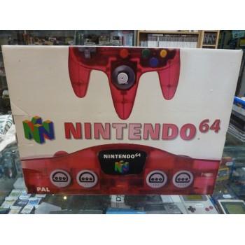 NINTENDO 64 Clear Red Pal complète 