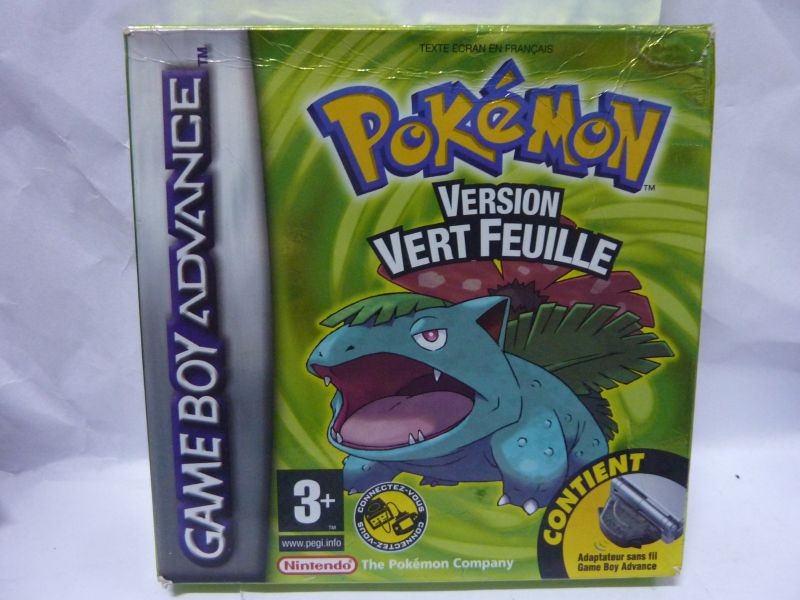 Pokémon Vert Feuille Nintendo Game Boy Advance Sans cale d'origine FAH GameBoy