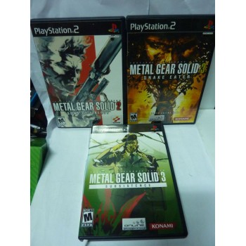 LOT METAL GEAR SOLID 2, 3 Snake Eater, Subistence