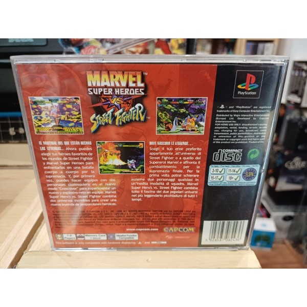 PS1 Marvel Super Heroes – Version US Complète Avec Livret, Testée Et Fonctionne !