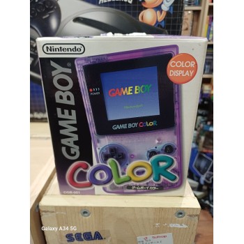 GAME BOY COLOR Violette Translucide complete (tr&egrave;s bon &eacute;tat)