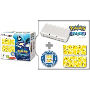 NINTENDO NEW 3DS Blanche coque Pikachu Pokemon officiel avec chargeur (sans boite)
